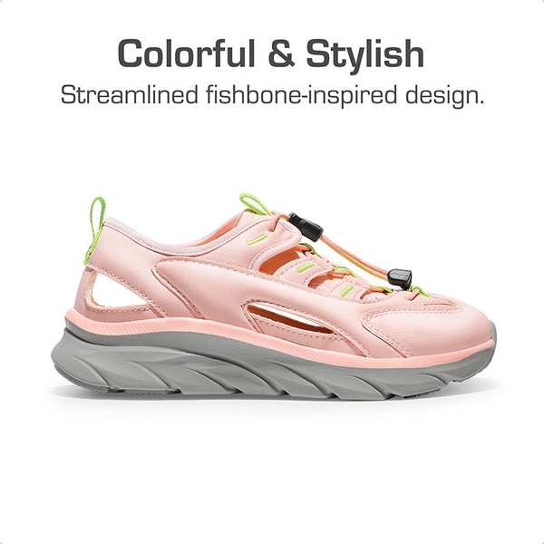 Boys & Girls Closed-Toe Athletic Sport Sandals - PINK LIGHT GREY - 1